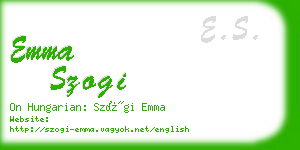 emma szogi business card